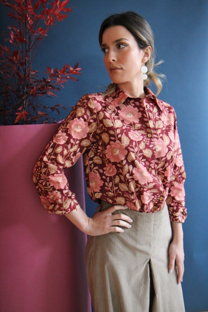 INC6061912 Camicia Mila block print Camelia L - immagine 1