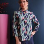 Camicia Mila block print Tulipani S