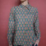 Camicia Mila block print Elleboro M