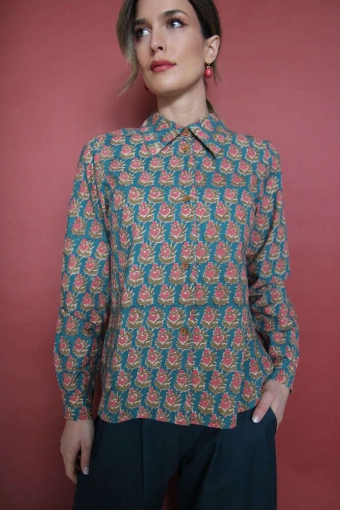 INC6061917 Camicia Mila block print Elleboro M - immagine 1