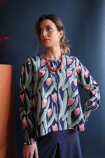 Blusa Ila block print Tulipani S