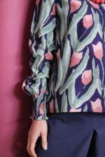 Blusa Ila block print Tulipani S - immagine 2