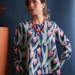 Blusa Ila block print Tulipani L