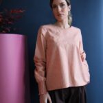 Blusa Ila block print a righe L