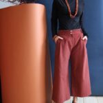 Pantalone Folk bordeaux XS