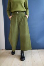 Pantalone Folk verde oliva XS
