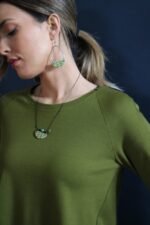 Maglia Shanti verde oliva S - immagine 3