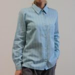 Camicia Lavanda righe azzurro S