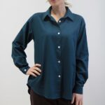 Camicia Luna blu-verde S
