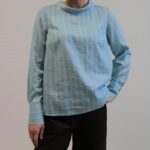 Blusa Abelia righe azzurro S