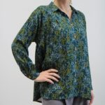 Camicia Eranthis blu - verde S/M