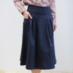 Gonna Cosmea blu navy S