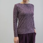 Tees Bateau stampata prugna S