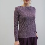 Tees Bateau stampata prugna M