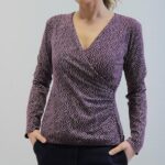 Tees Felce stampata prugna S