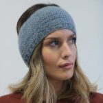 Fascia Paraorecchie lana fine azzurra TU