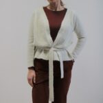Cardigan Liquirizia bianco crema S/M