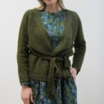 Cardigan Liquirizia verde oliva S/M