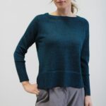 Maglia Linfa alpaca blu-verde S/M