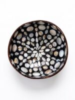 Ciotola cocco Fiore madreperla nera - immagine 2