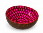 Ciotola cocco Fiore madreperla fuxia - immagine 2