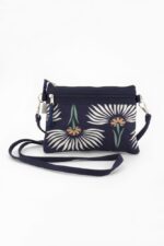 Borsa mini due tasche Fiori Ottici