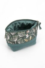 Portatrucco medio Broccato Fiori Verdi - immagine 3