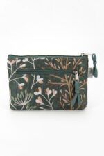 Astuccio con tasca Broccato Fiori Verdi - immagine 2