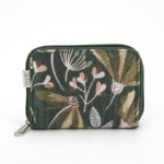 Portafoglio donna M Broccato Fiori verdi