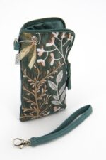 Portaocchiali Broccato Fiori Verdi - immagine 3