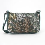 Borsa baguette Alba Broccato Fiori Verdi