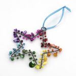 Decorazione stella arcobaleno 10cm