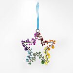 Decorazione stella arcobaleno 10cm - immagine 2