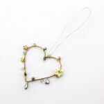 Decorazione cuore argento e oro 5cm