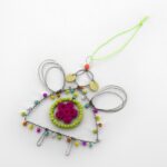 Decorazione angelo multicolor 11cm