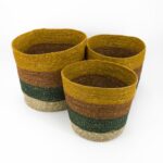 Set 3 cesti seagrass e tessuto