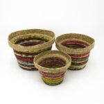 Set 3 cesti seagrass e tessuto