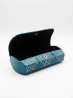 Portaocchiali azzurro Mandala 15.5x7x4cm