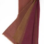 Stola lana seta jacquard rosso mattone