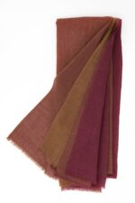Stola lana seta jacquard rosso mattone