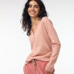 Pigiama donna Beta Geo Terracotta S