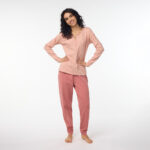 Pigiama donna Beta Geo Terracotta L