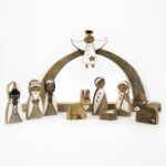 Presepe legno con Angelo 37x4,5x25cm