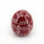 Ovetto decorativo legno rosso e bianco - immagine 2