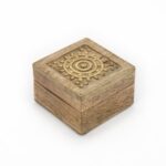 Scatola legno Mandala 9,5x9,5x6cm