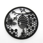 Sottopentola metallo nero Alveare 20cm - immagine 2