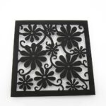 Sottopentola metallo nero Fiori 20cm - immagine 2