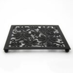 Sottopentola metallo nero Fiori 20cm - immagine 3