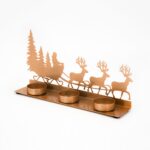 Portalumini Slitta nel bosco 25x5x13cm - immagine 2