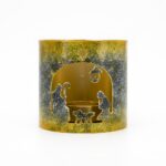 Portalumino vasetto Natività metallo10cm